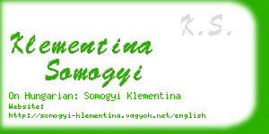 klementina somogyi business card